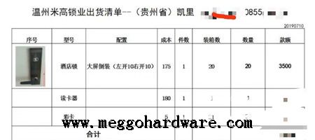 今日出單|凱里酒店采購二十套大屏幕酒店鎖|鎖具廠家批發(fā)(圖)
