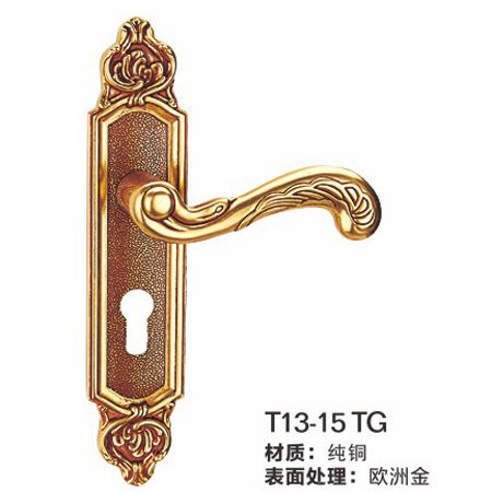 T13_15TG純銅室內(nèi)門鎖|純銅房間門鎖|門鎖廠家|鎖具批發(fā)